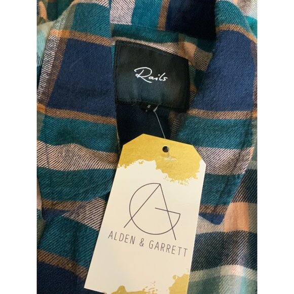 Rails Heathrow Mixed Plaid Green Brando Shirt, Size S - Picture 10 of 13